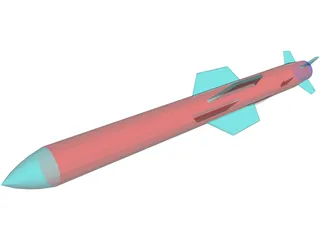 Harpoon Missile 3D Model