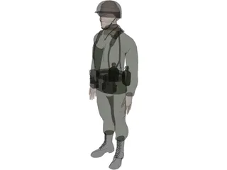 Soldier Male 3D Model