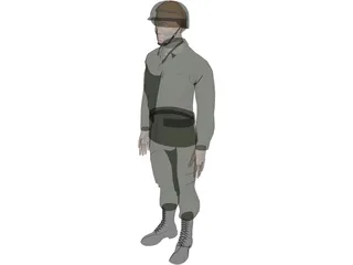 Soldier Male 3D Model