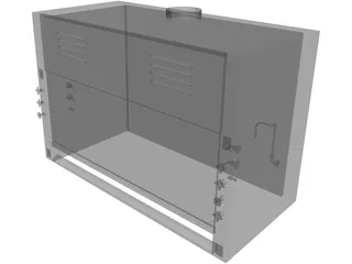 6 Inch Laboratory Fume Hood 3D Model