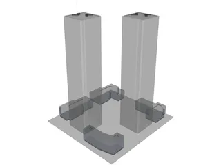 Twin Tower 3D Model