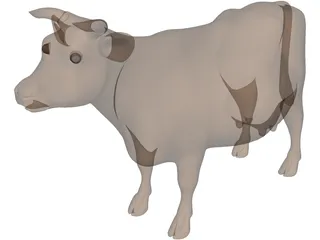 Young Cow 3D Model