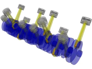 V12 Engine 3D Model
