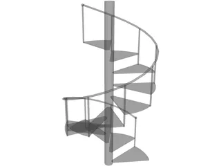Steel Stair 3D Model