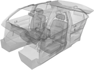 Interior Infiniti Q45 (1994) 3D Model