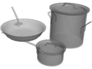 Pots and Pans 3D Model