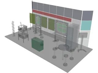 Trade Show Booth  3D Model