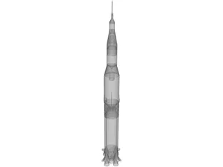 Apollo Rocket with Lunar Lander 3D Model