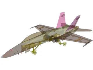 F-18D 3D Model
