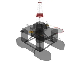 Oil Platform Offshore 3D Model