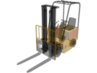 Forklift Yale Yard 3D Model