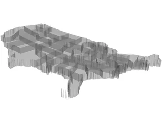 United States Continental 3D Model