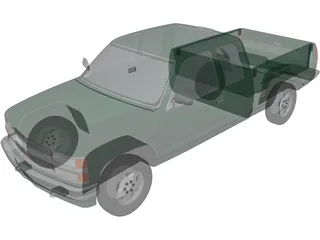Chevrolet Extended Cab Full-Size Pickup (1994) 3D Model