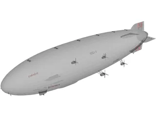 Hindenburg Blimp 3D Model