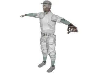 Baseball Player [+Glove] 3D Model