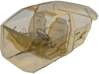 Interior Ford Tempo (1989) 3D Model