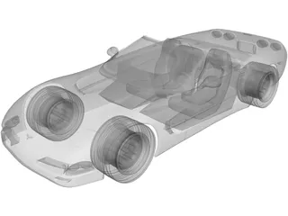 Chevrolet Corvette Convertible (2002) 3D Model