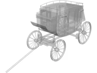 Stage Coach 3D Model