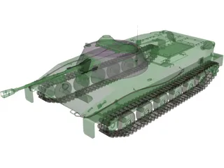 PT 76 Amphibious Tank 3D Model