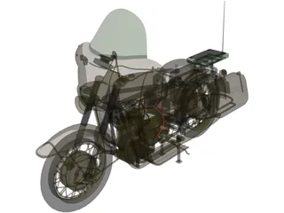 Moto Guzzi 700cc 3D Model