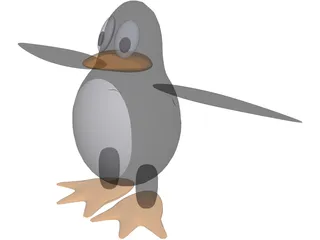 Linux Penguin 3D Model