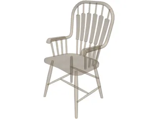 Chair Wooden 3D Model