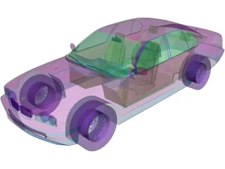 BMW 750i (1995) 3D Model