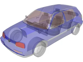 Volkswagen Golf III 3D Model