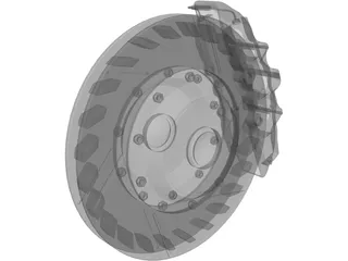 Brake Disc and Pads 3D Model