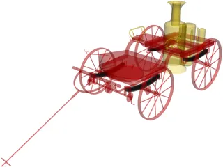 Steam Car 3D Model