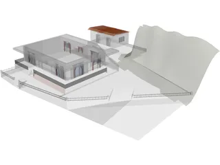 Greek Country House 3D Model