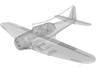 Dauntless Dive Bomber D 3D Model