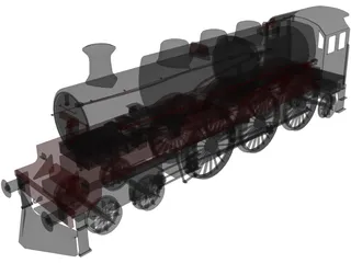 Steam Locomotive 3D Model