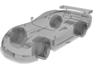 Chevrolet Corvette C6-R 3D Model