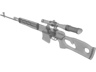 SVD Dragunov 3D Model