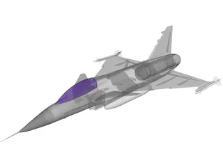 Saab JAS-39 Gripen 3D Model