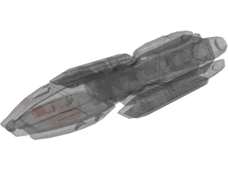 Battlestar Aries 3D Model