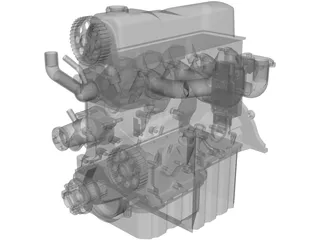 Engine Ford 2.3 3D Model