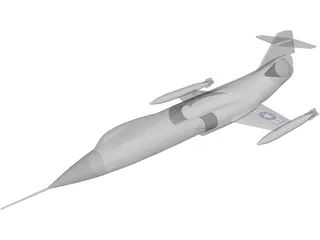 Lockheed F-104 Starfighter 3D Model