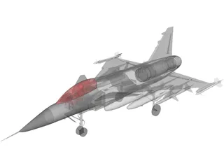 Saab Jas-39 Gripen 3D Model