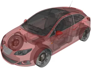 Seat Ibiza (2008) 3D Model