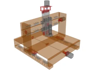 CNC Machine (Router) from Wood 3D Model