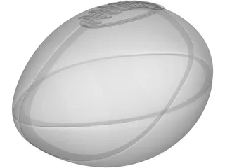 American Football Ball 3D Model