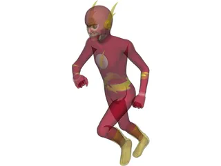 Flash Super Hero 3D Model