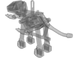 Mechanical Dinosaur Toy 3D Model