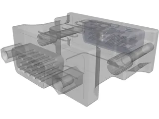 DVI-VGA Adaptor 3D Model