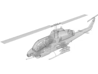 Bell AH-1 Cobra 3D Model