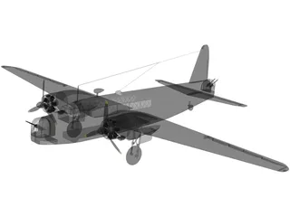 Vickers Wellington MK.III 3D Model