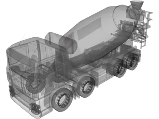 MAN TGA Beton Mixer 3D Model