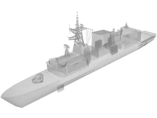 Halifax Class Frigate 3D Model